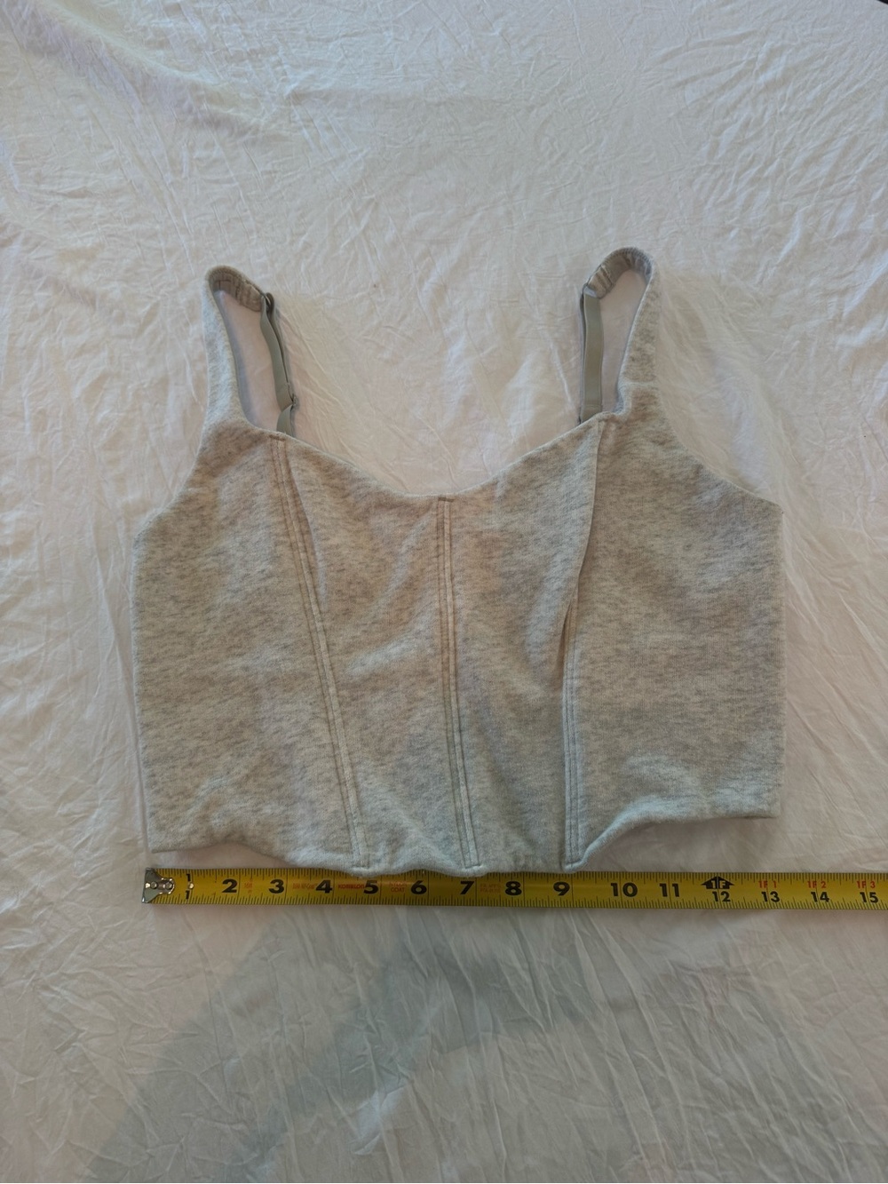 Gilly Hicks Light Heather Gray Corset Tank